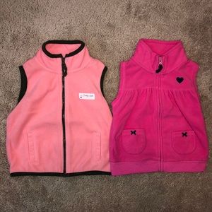 Carter’s Baby Girl Fleece Vest Bundle, Size 18m